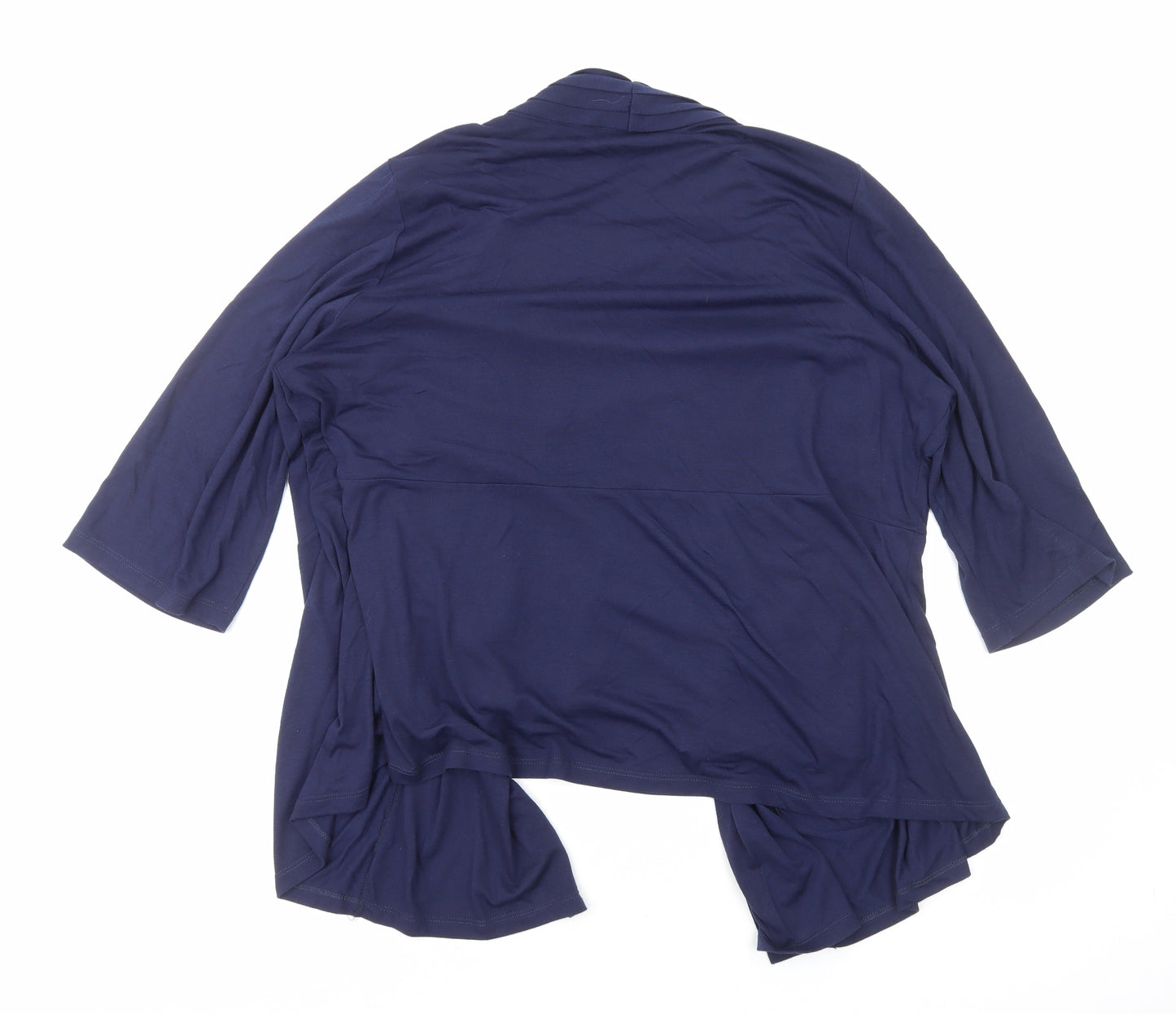 George Womens Blue Striped Polyester Basic Blouse Size 22 Scoop Neck - 2 in 1 Top