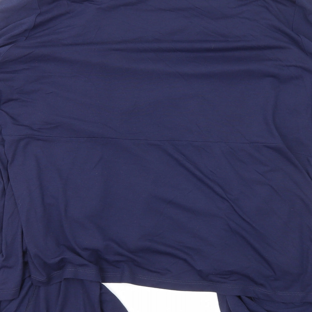 George Womens Blue Striped Polyester Basic Blouse Size 22 Scoop Neck - 2 in 1 Top