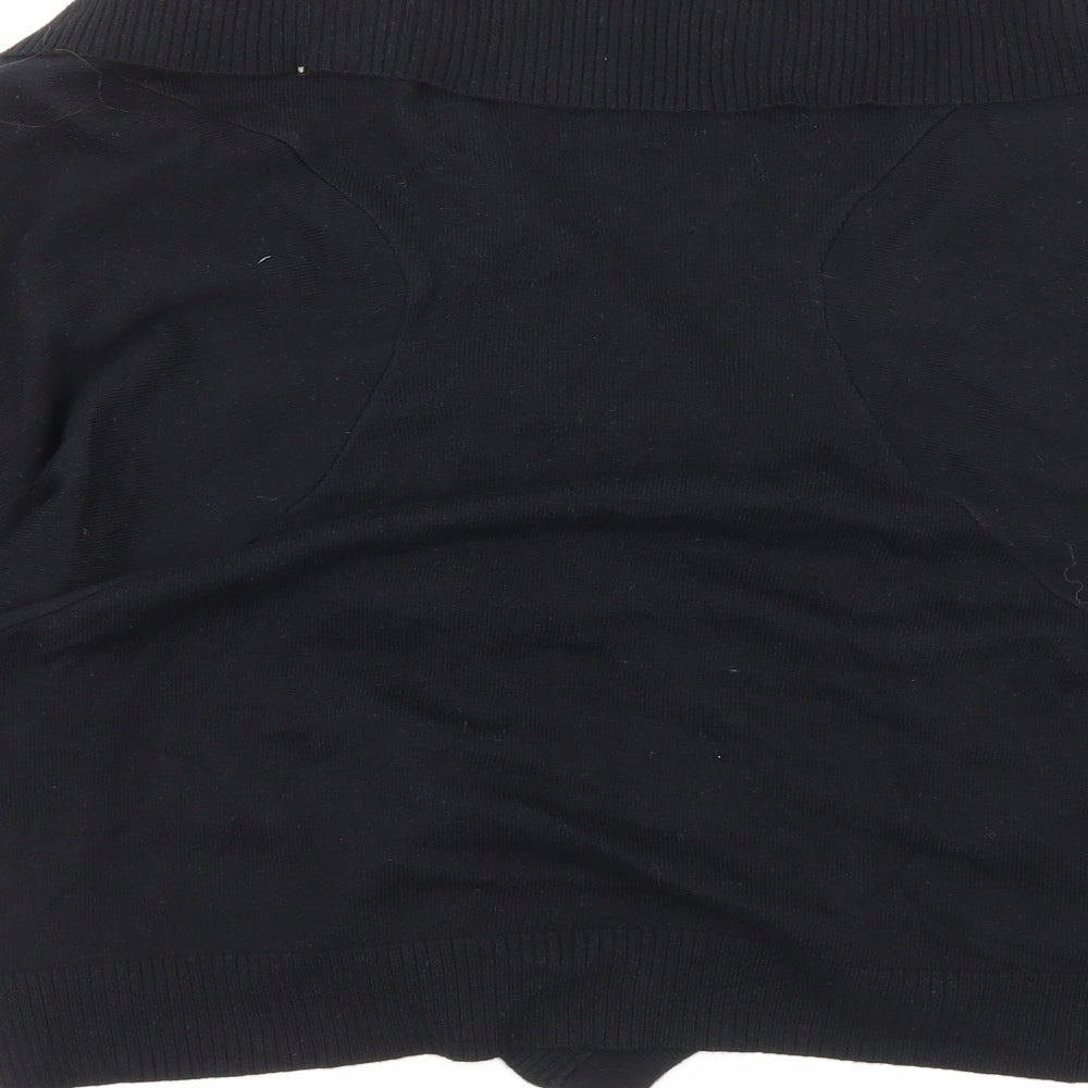 Marks and Spencer Womens Black V-Neck Viscose Cardigan Jumper Size 22 - Waterfall Design