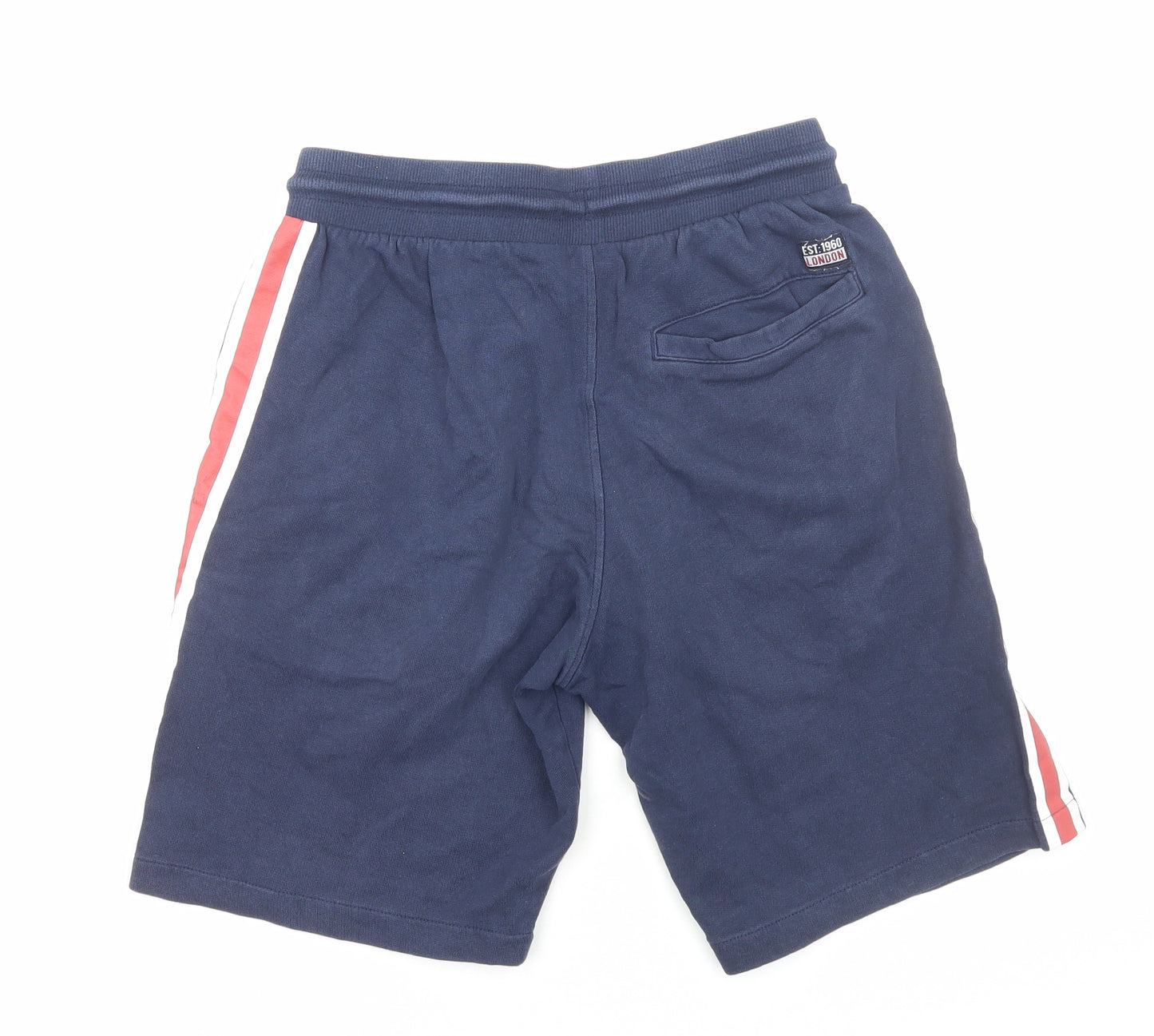 Lonsdale Mens Blue Cotton Sweat Shorts Size S Regular Drawstring