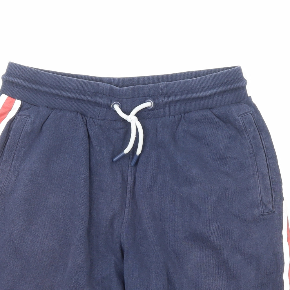 Lonsdale Mens Blue Cotton Sweat Shorts Size S Regular Drawstring