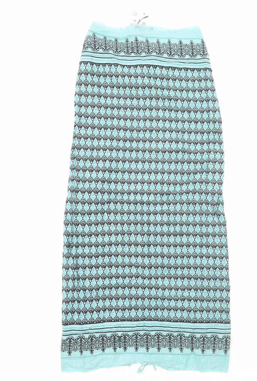 Zara Womens Blue Geometric Cotton Cover Up Size M