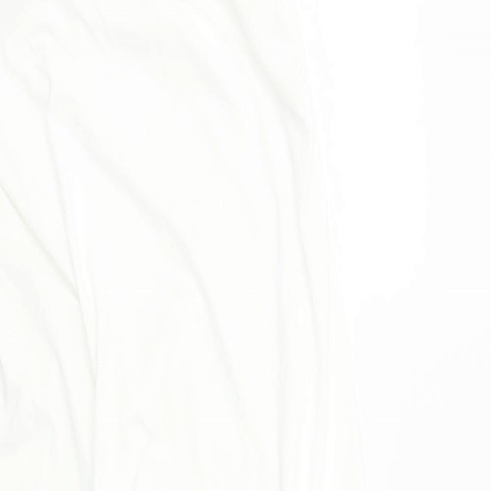 Zara Womens White Viscose Pencil Dress Size L One Shoulder Pullover