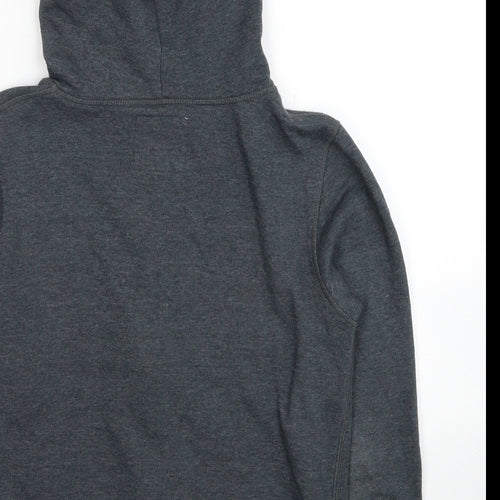 Papaya Womens Grey Polyester Full Zip Hoodie Size 10 Zip