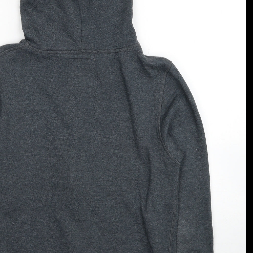Papaya Womens Grey Polyester Full Zip Hoodie Size 10 Zip