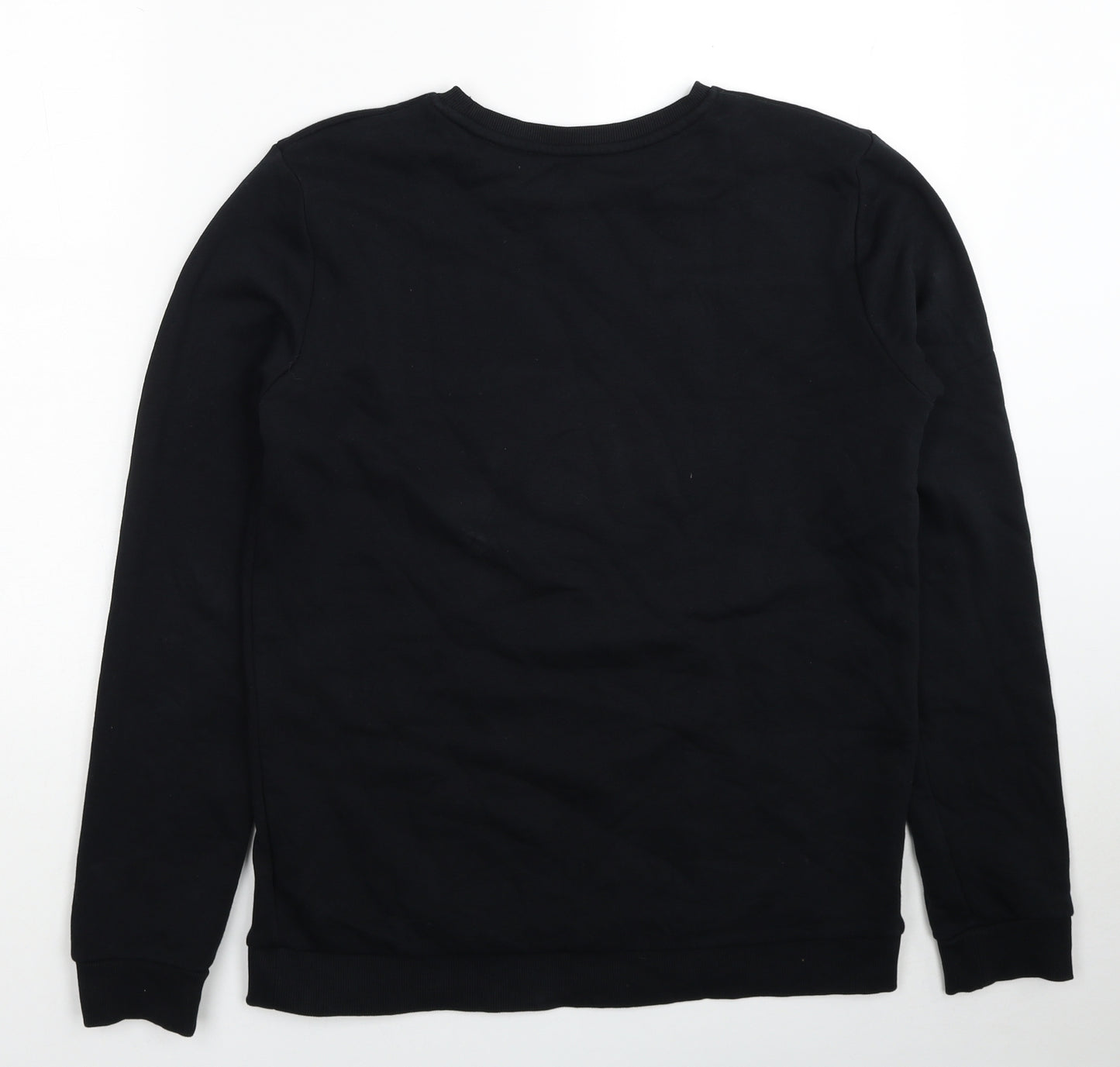 Marks and Spencer Boys Black Cotton Pullover Sweatshirt Size 15-16 Years Pullover