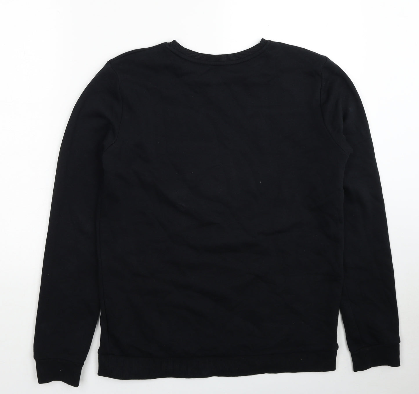 Marks and Spencer Boys Black Cotton Pullover Sweatshirt Size 15-16 Years Pullover