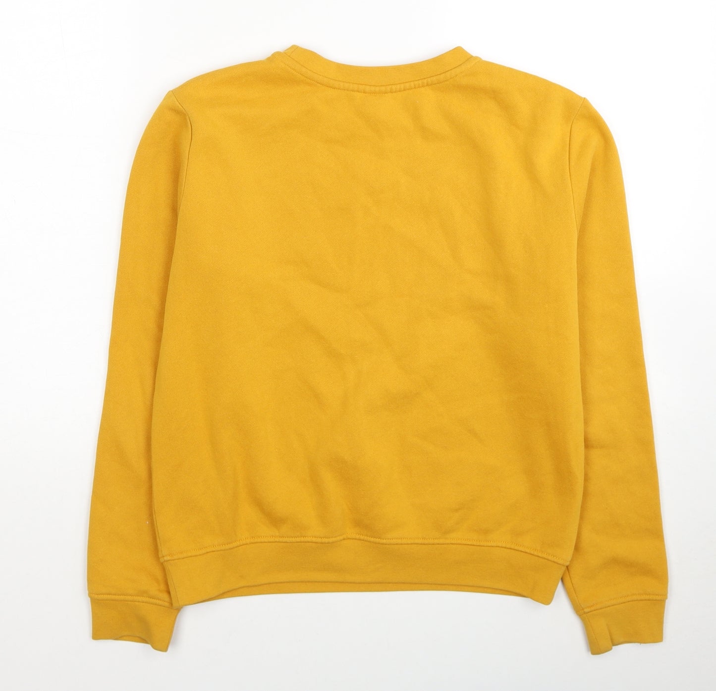 H&M Womens Yellow Cotton Pullover Sweatshirt Size XS Pullover - Les Arcs France 1978