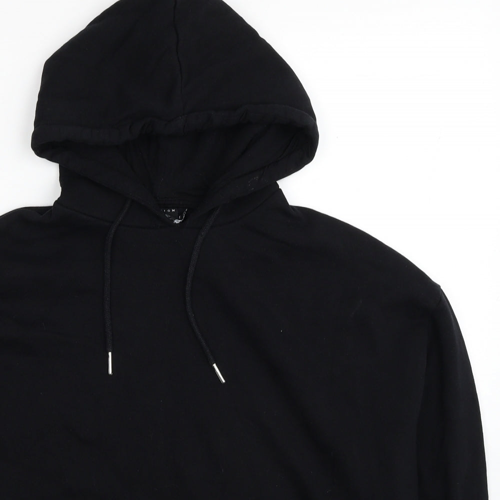ASOS Mens Black Cotton Pullover Hoodie Size M
