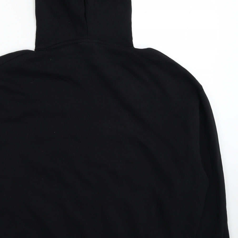 ASOS Mens Black Cotton Pullover Hoodie Size M