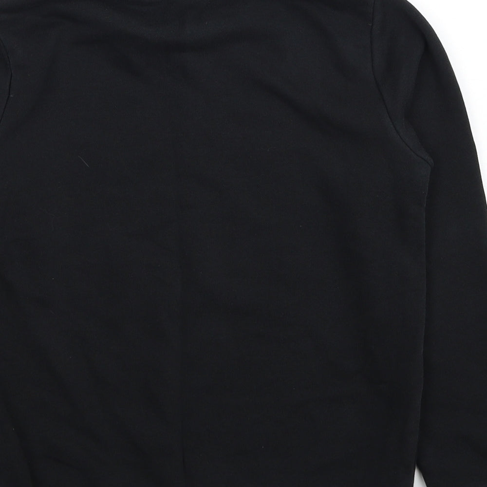 adidas Boys Black Cotton Pullover Sweatshirt Size 9-10 Years Pullover