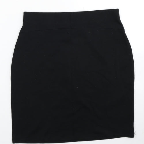 Preworn Womens Black Polyester Bandage Skirt Size 28 in