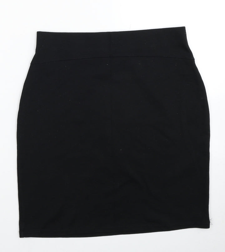 Preworn Womens Black Polyester Bandage Skirt Size 28 in