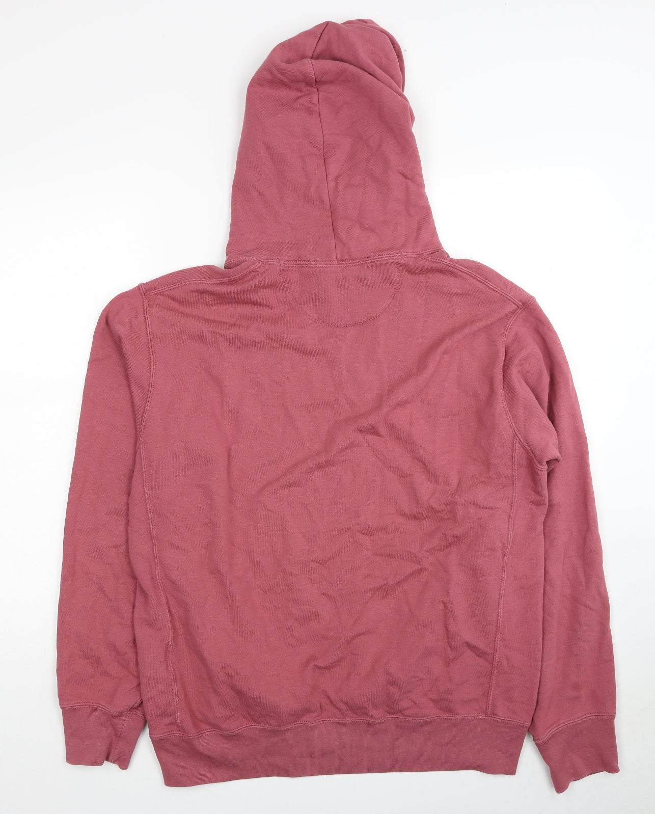 Uniqlo Mens Pink Cotton Pullover Hoodie Size L