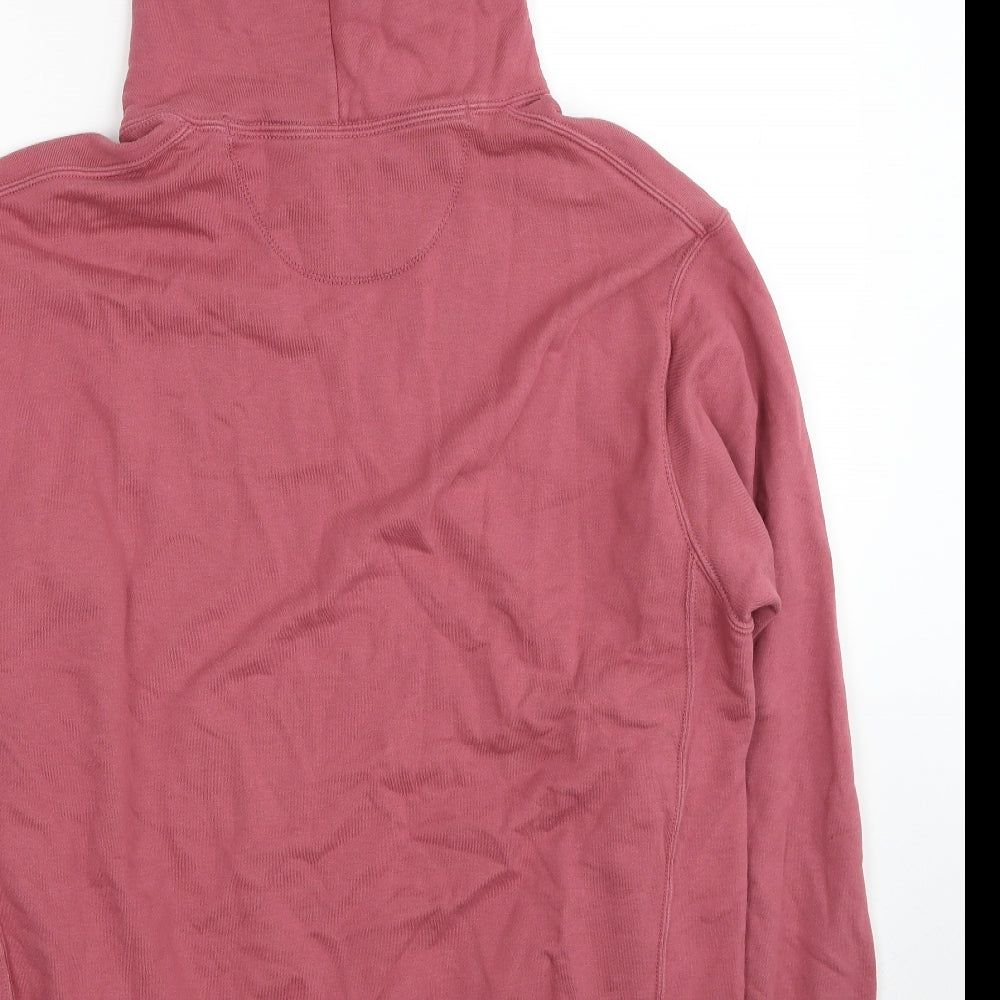 Uniqlo Mens Pink Cotton Pullover Hoodie Size L