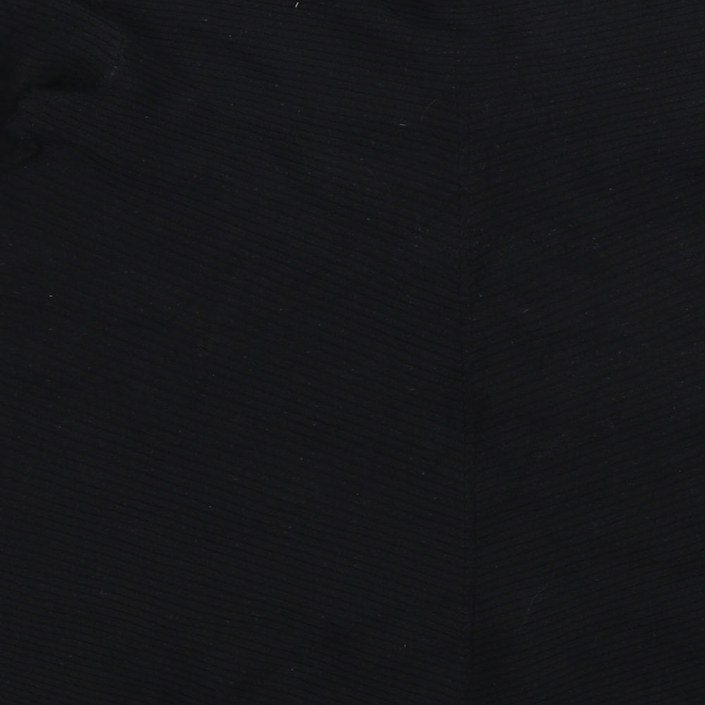 Damod Womens Black Boat Neck Viscose Pullover Jumper Size M - Ribbed