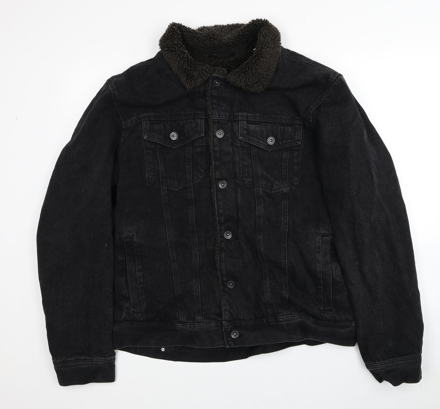 Marks and Spencer Mens Black Jacket Size XL Button