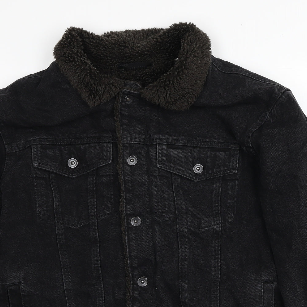 Marks and Spencer Mens Black Jacket Size XL Button