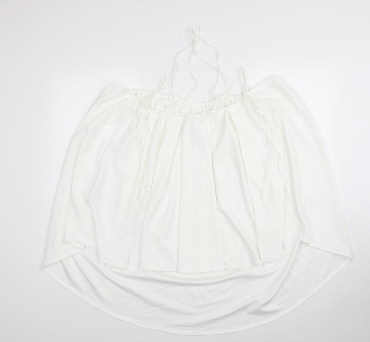 Zara Womens White Polyester Shift Size M Square Neck Pullover