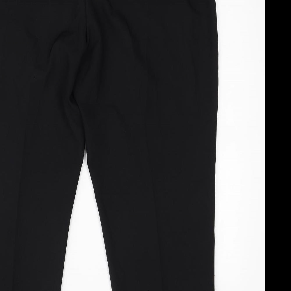 George Womens Black Polyester Pedal Pusher Trousers Size 20 Regular Zip