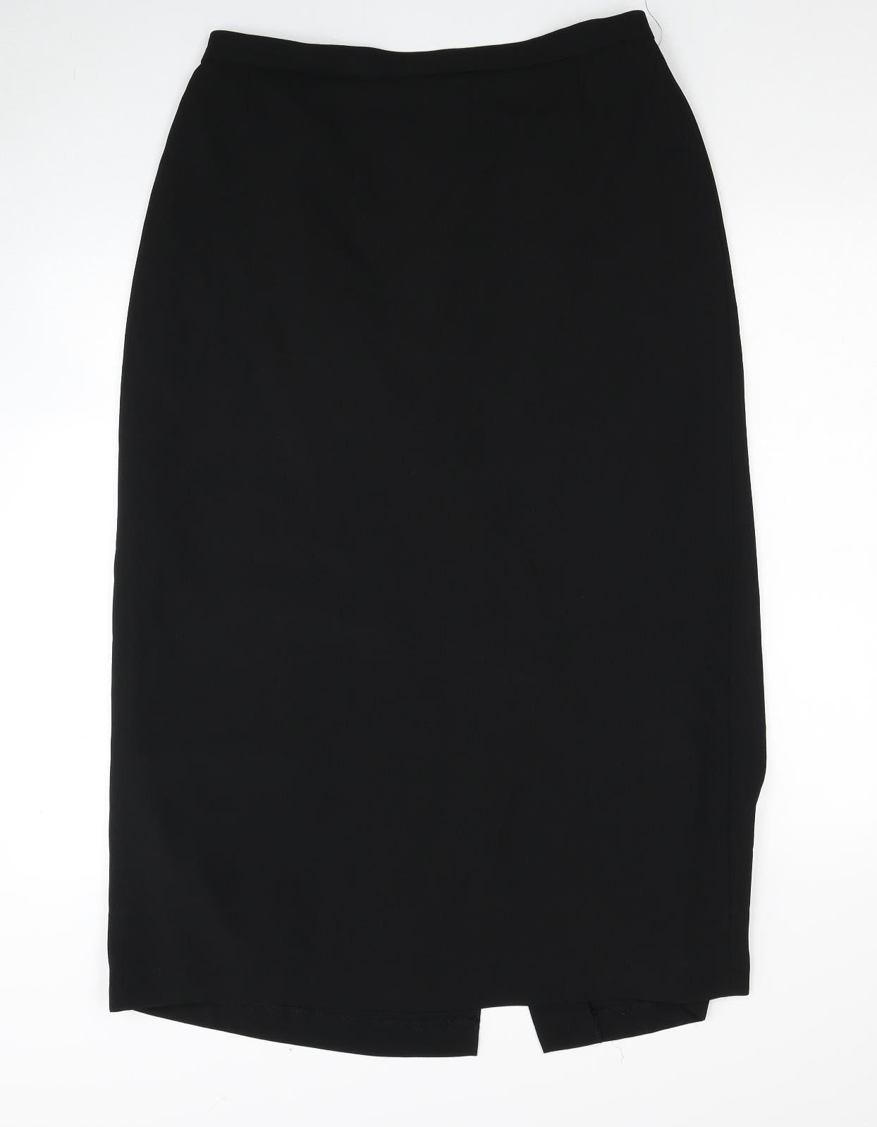Roman Womens Black Polyester Straight & Pencil Skirt Size 18 Zip