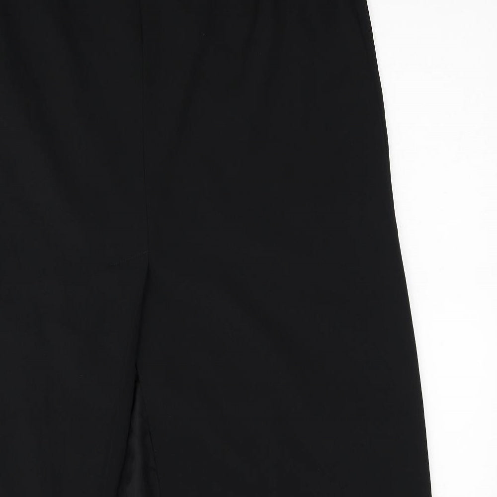 Roman Womens Black Polyester Straight & Pencil Skirt Size 18 Zip