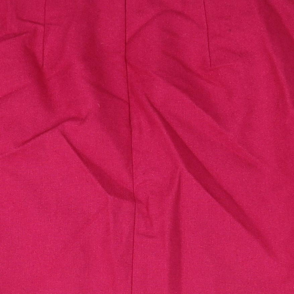Oasis Womens Pink Wool A-Line Skirt Size 8 Zip