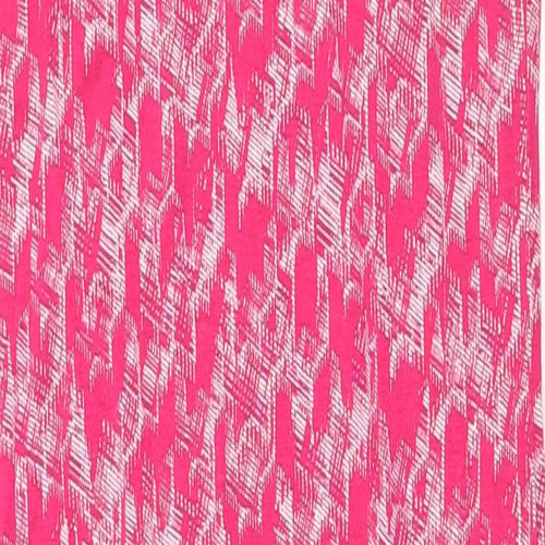 NEXT Womens Pink Geometric Viscose Tank Dress Size 10 Round Neck Pullover