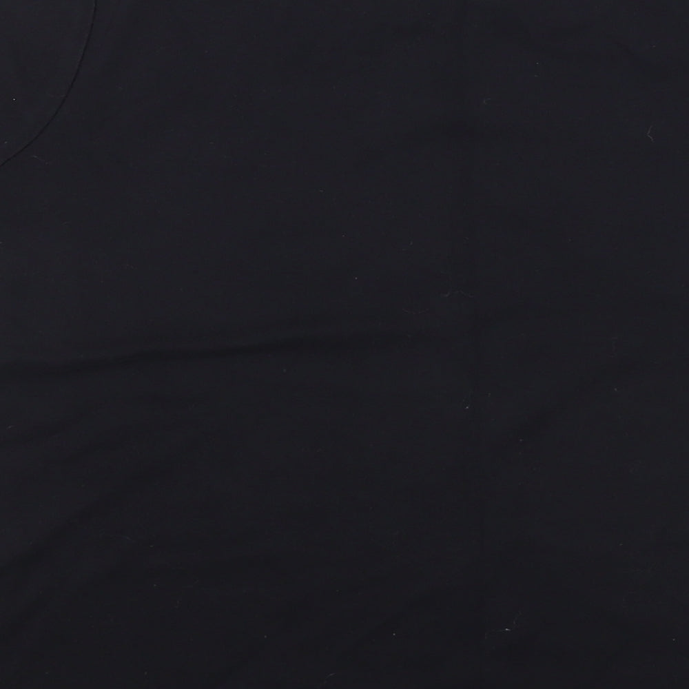 New Look Womens Black Cotton Basic T-Shirt Size 16 Round Neck - Elvis Presley