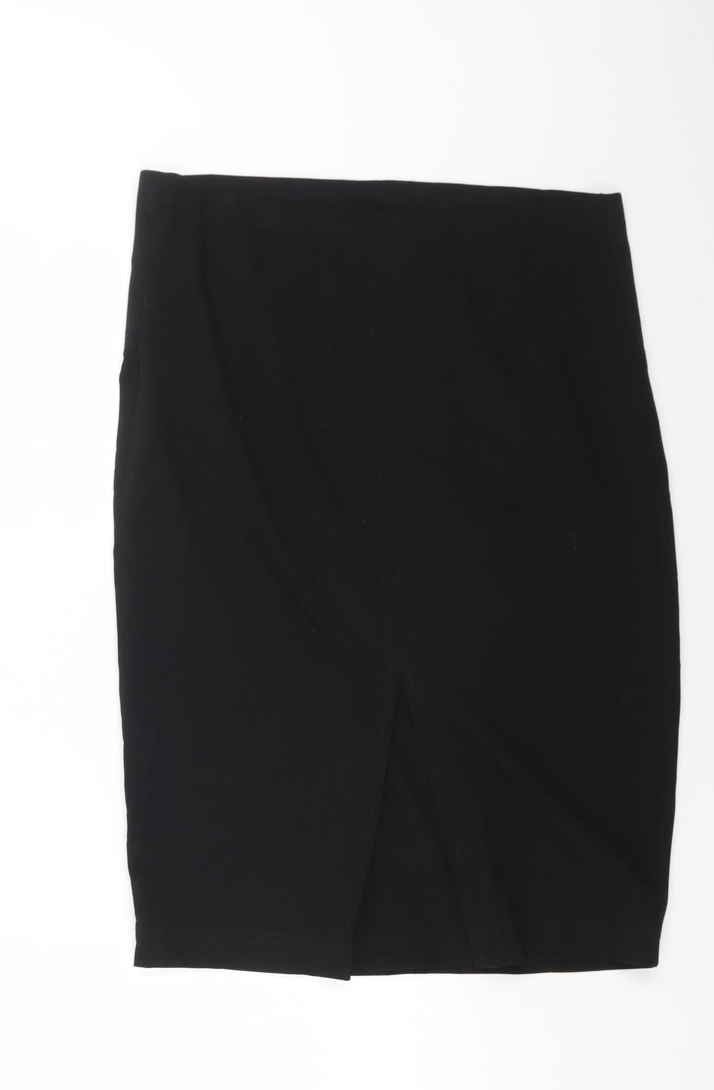 JoJo Maman Womens Black Polyester Straight & Pencil Skirt Size 8