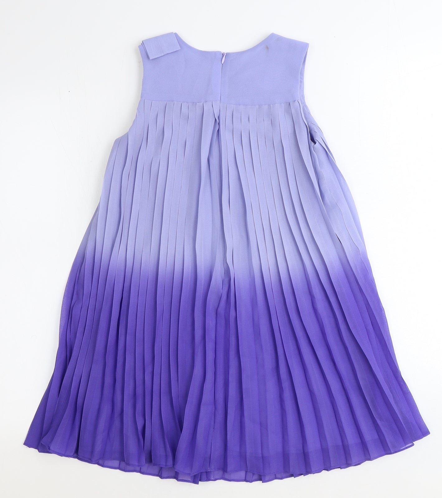 Rachel Zoe Girls Purple Polyester Basic Blouse Size 9-10 Years Round Neck Zip