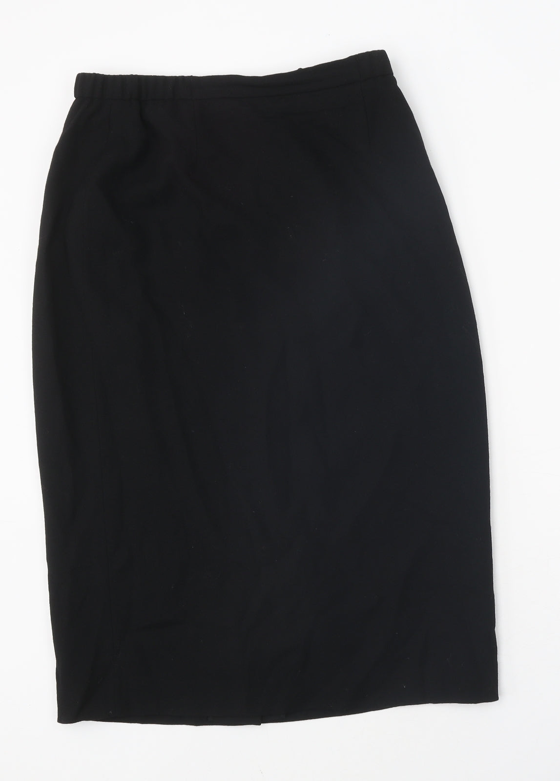 Preworn Womens Black Wool Straight & Pencil Skirt Size 8 Zip