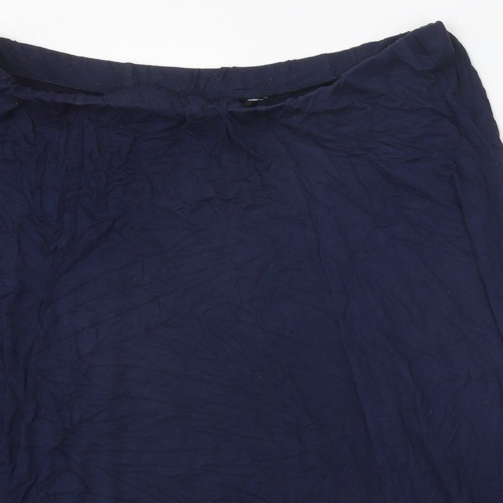 M&Co Womens Blue Viscose Flare Skirt Size 16