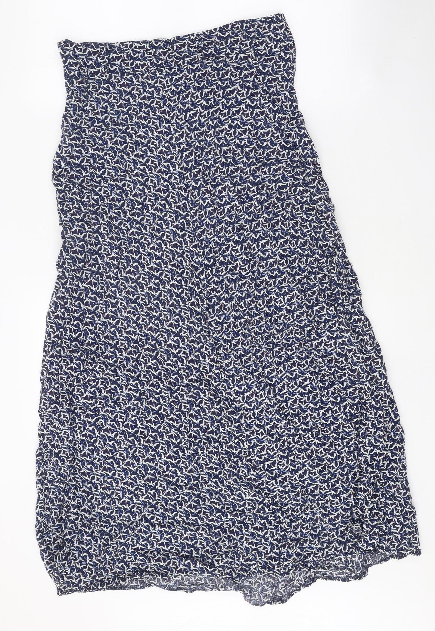 Izabel Womens Blue Geometric Polyester Flare Skirt Size 12 Zip
