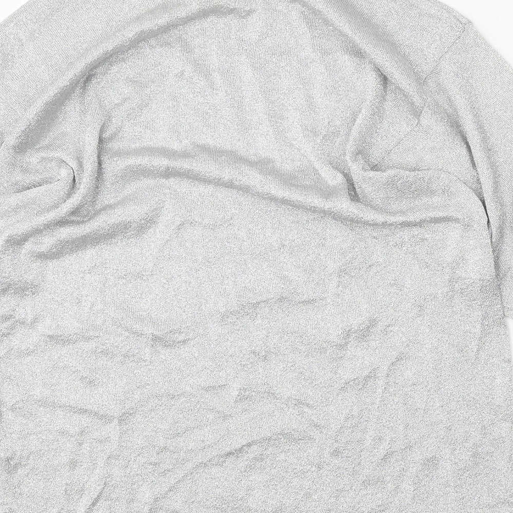 Clifford & Wills Womens Silver Polyester Basic T-Shirt Size M Round Neck