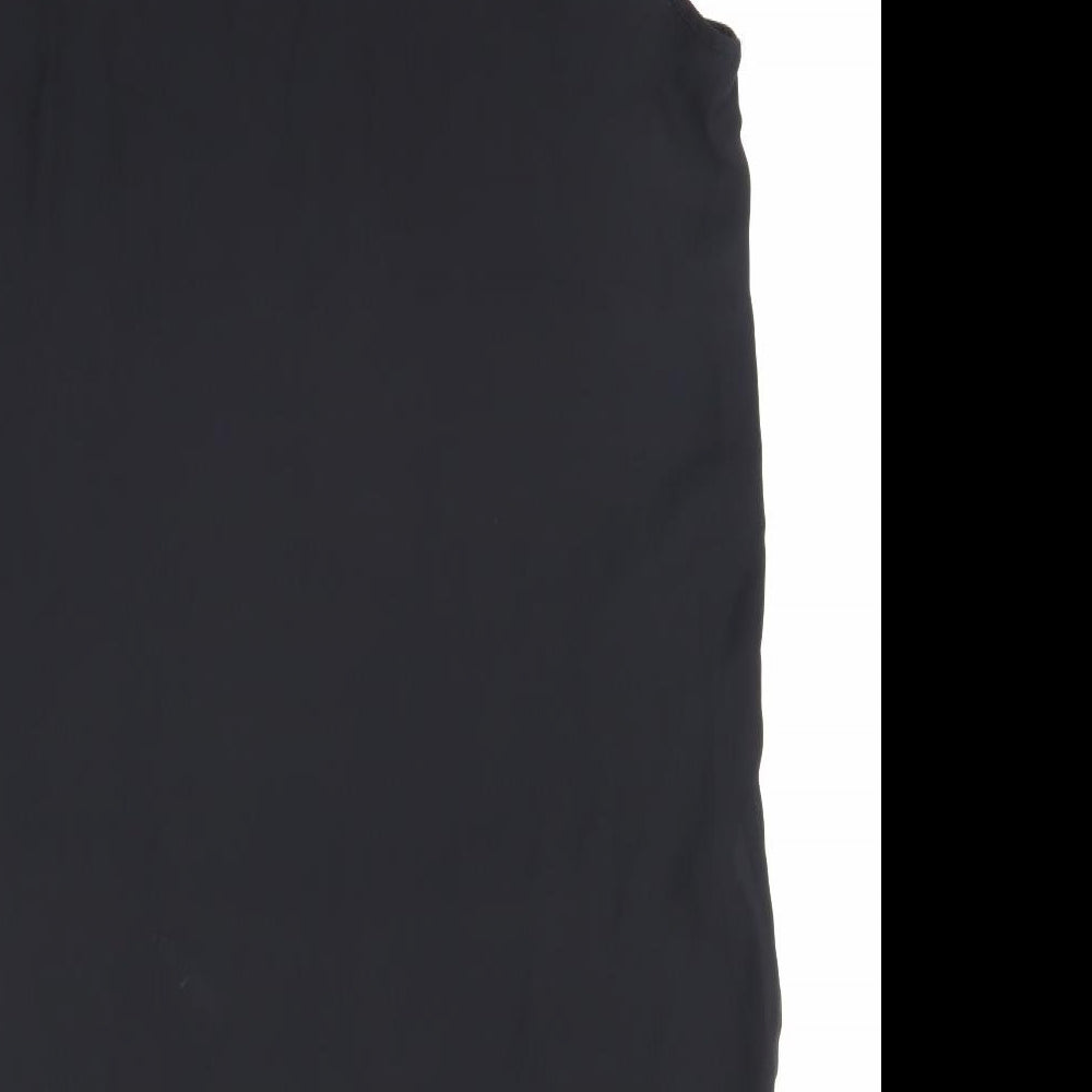 Primark Womens Black Polyester Basic Blouse Size 12 Round Neck - Chain Detail