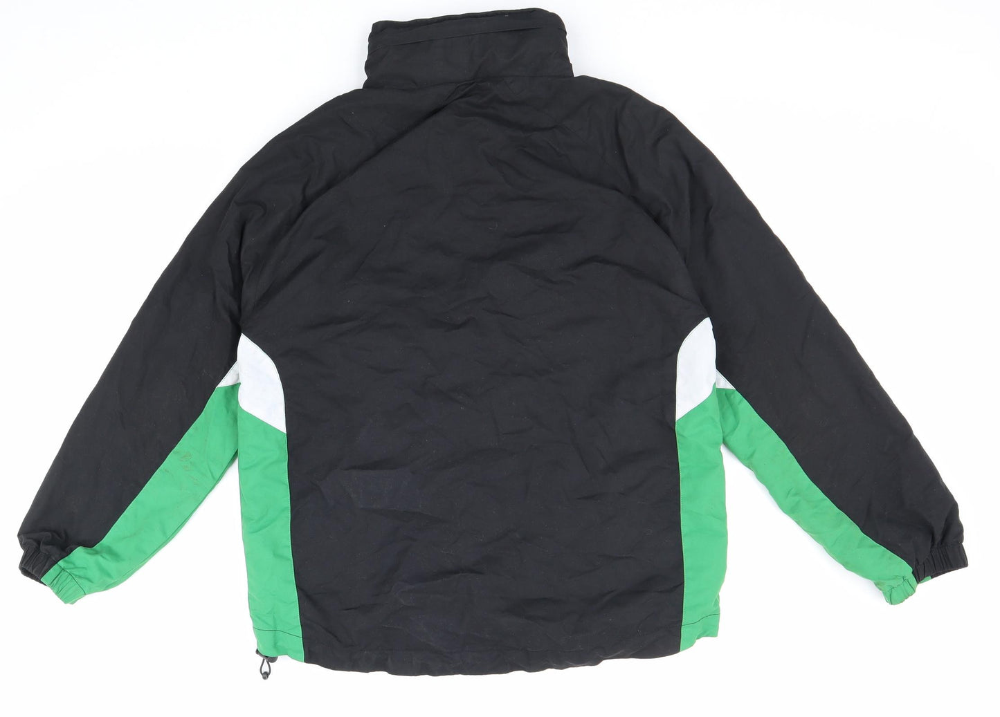 Admiral Mens Black Windbreaker Jacket Size L Zip