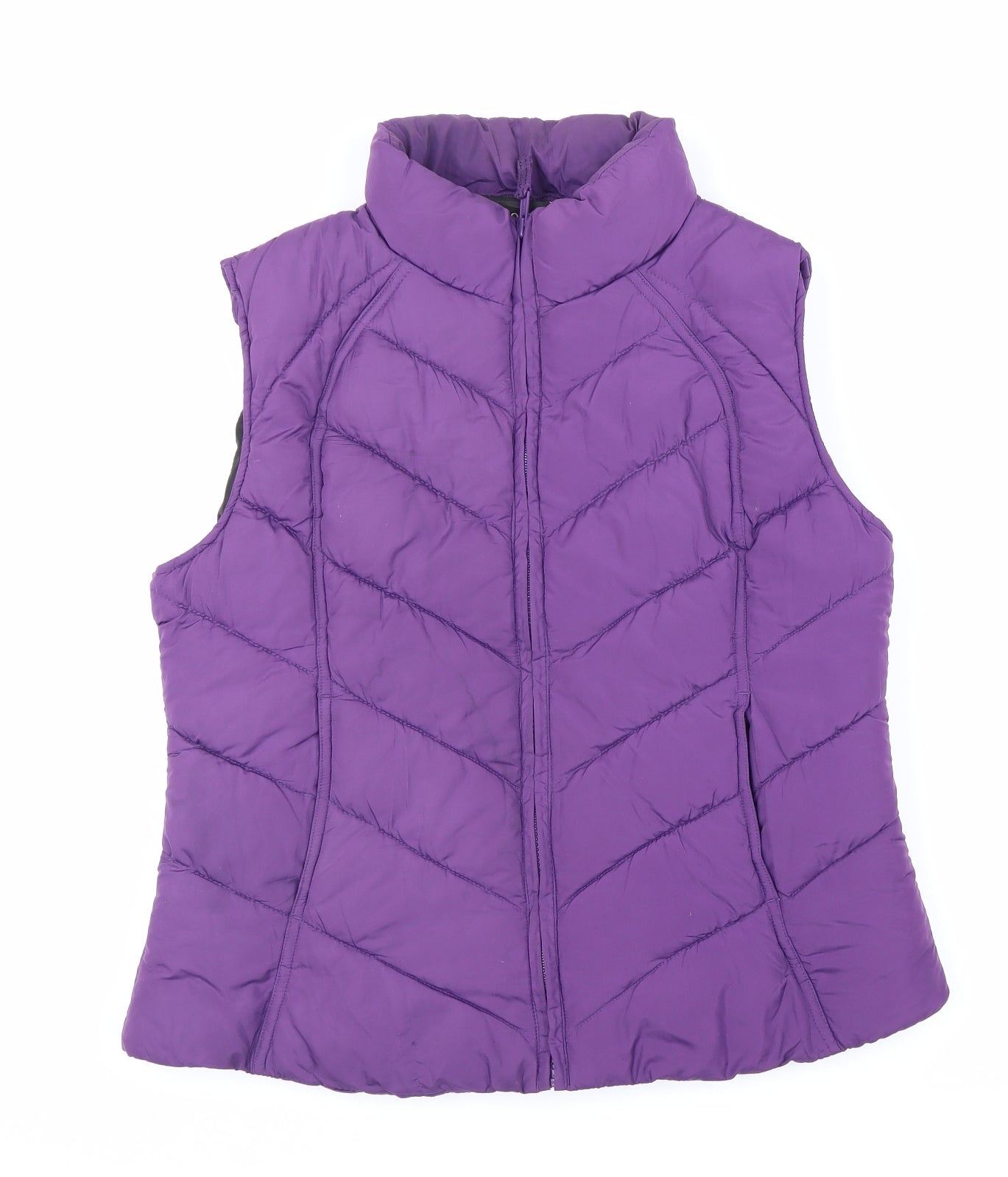 George Womens Purple Gilet Jacket Size 14 Zip