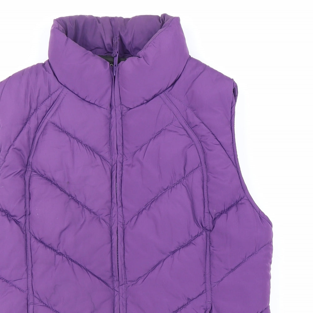 George Womens Purple Gilet Jacket Size 14 Zip