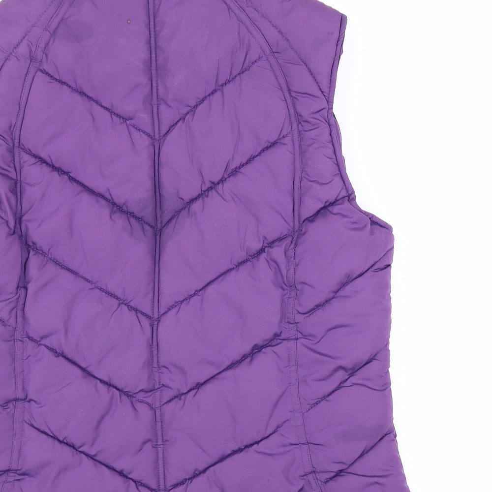 George Womens Purple Gilet Jacket Size 14 Zip