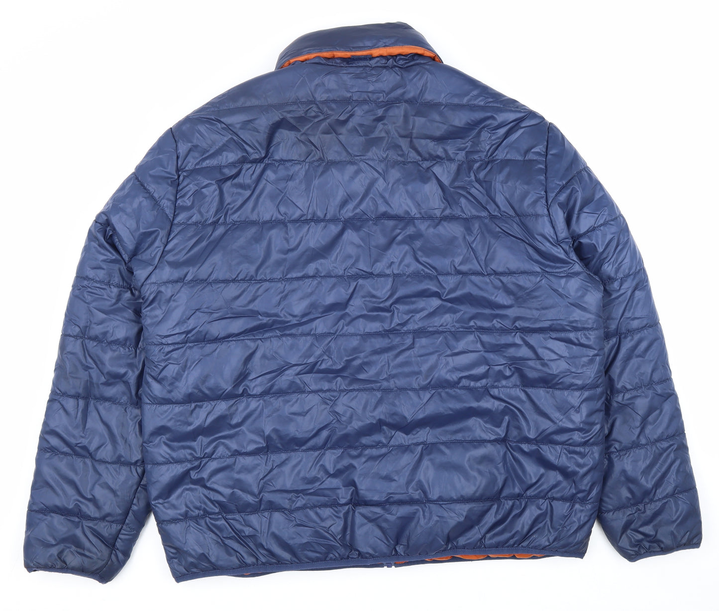 Atlas For Men Mens Blue Puffer Jacket Jacket Size 3XL Zip
