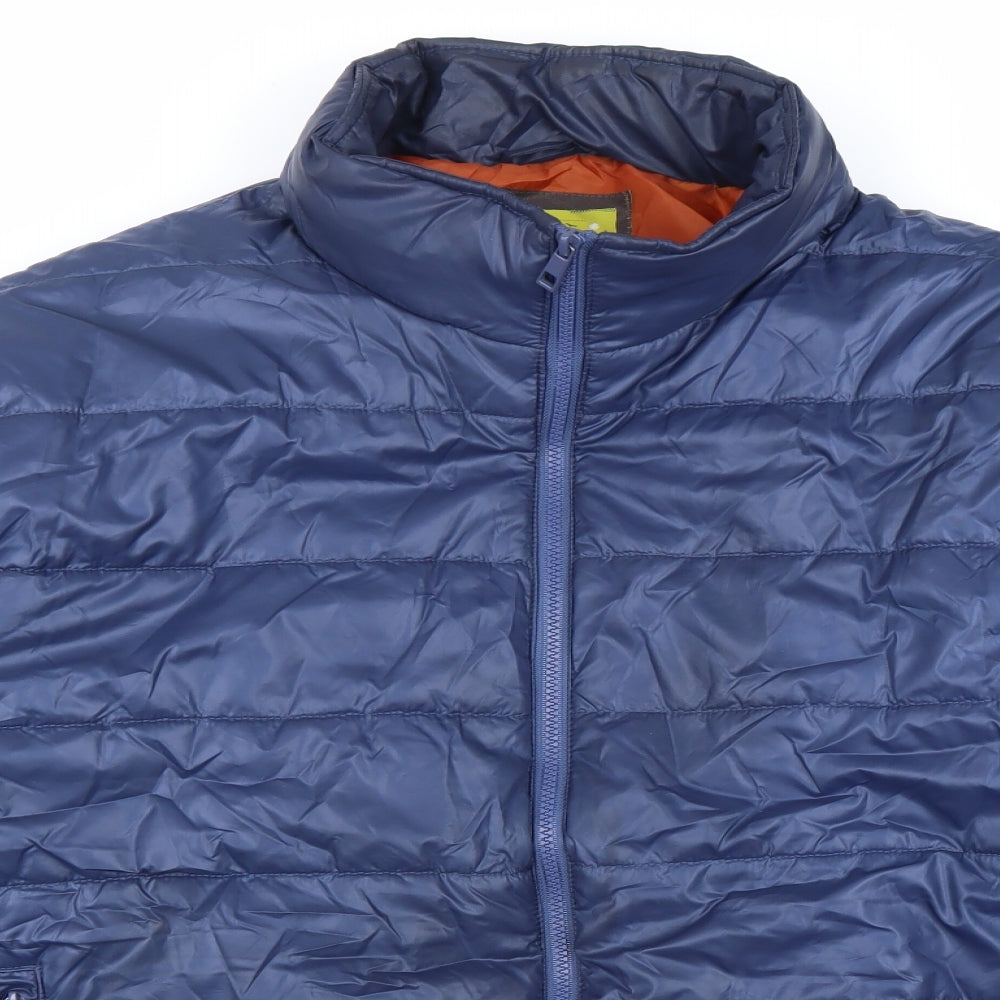 Atlas For Men Mens Blue Puffer Jacket Jacket Size 3XL Zip