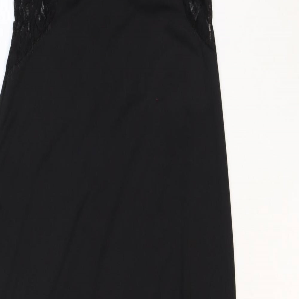 Zanzea1 Womens Black Polyester Ball Gown Size 2XL Round Neck Zip