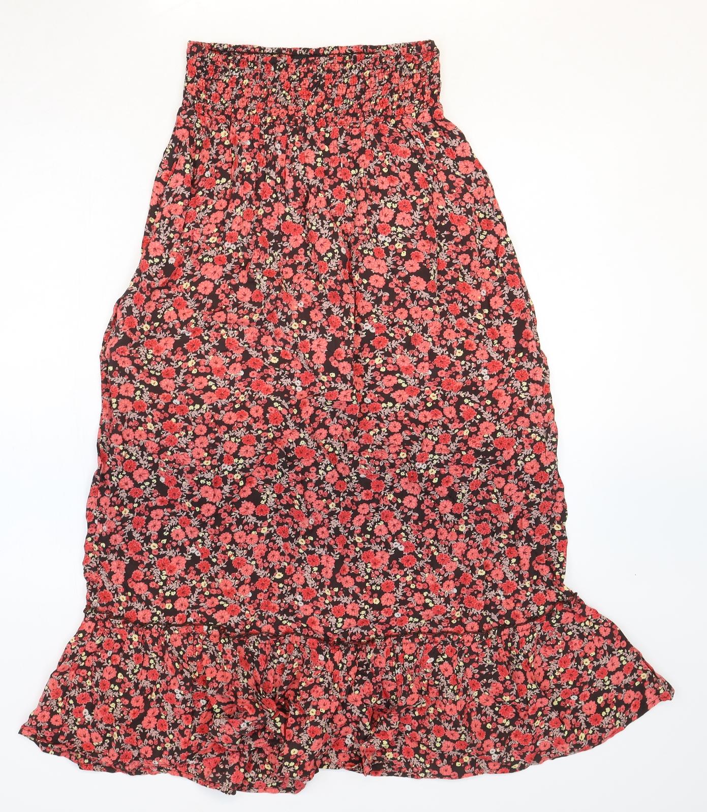 Casual collection Womens Red Geometric Viscose Trumpet Skirt Size 10