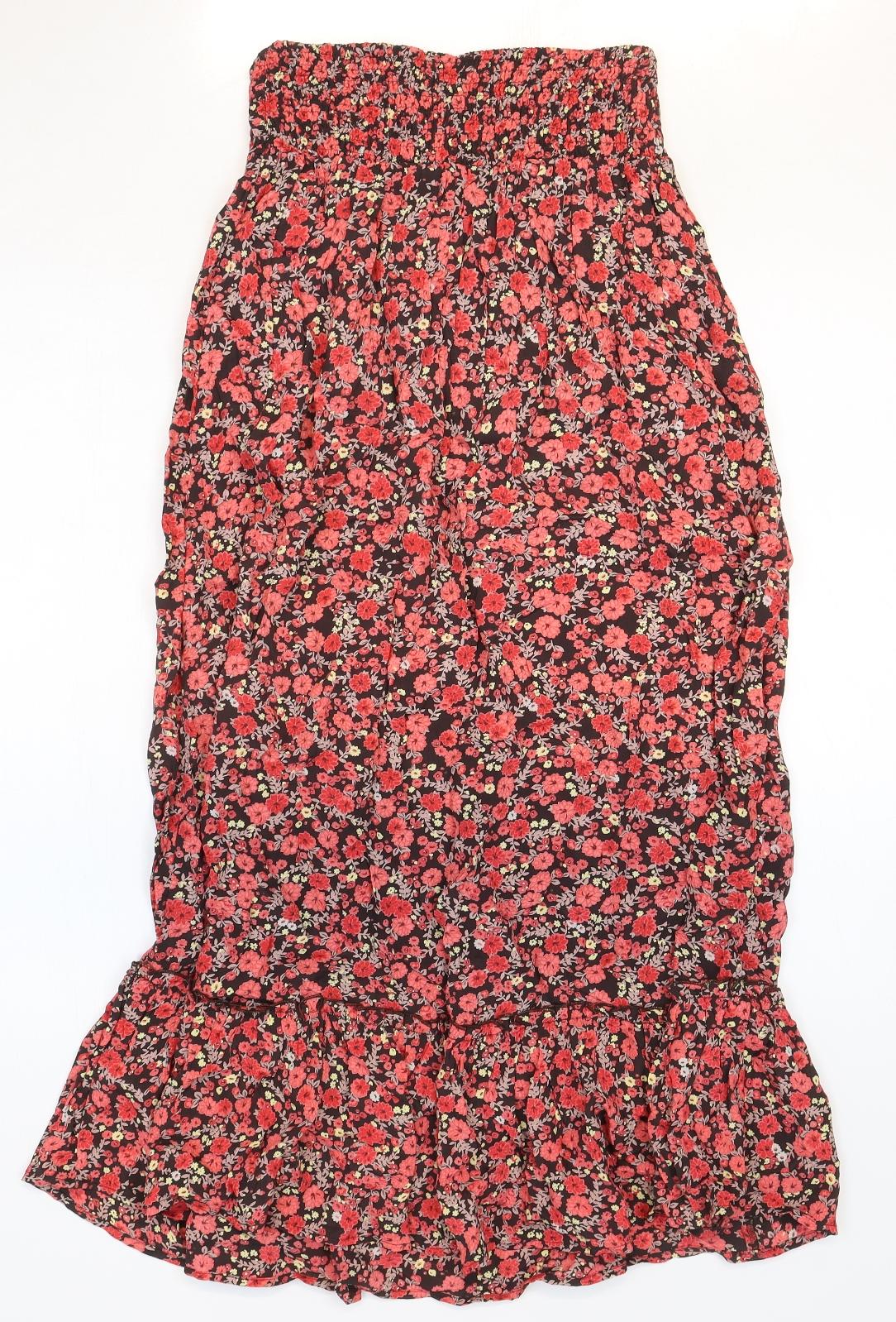 Casual collection Womens Red Geometric Viscose Trumpet Skirt Size 10