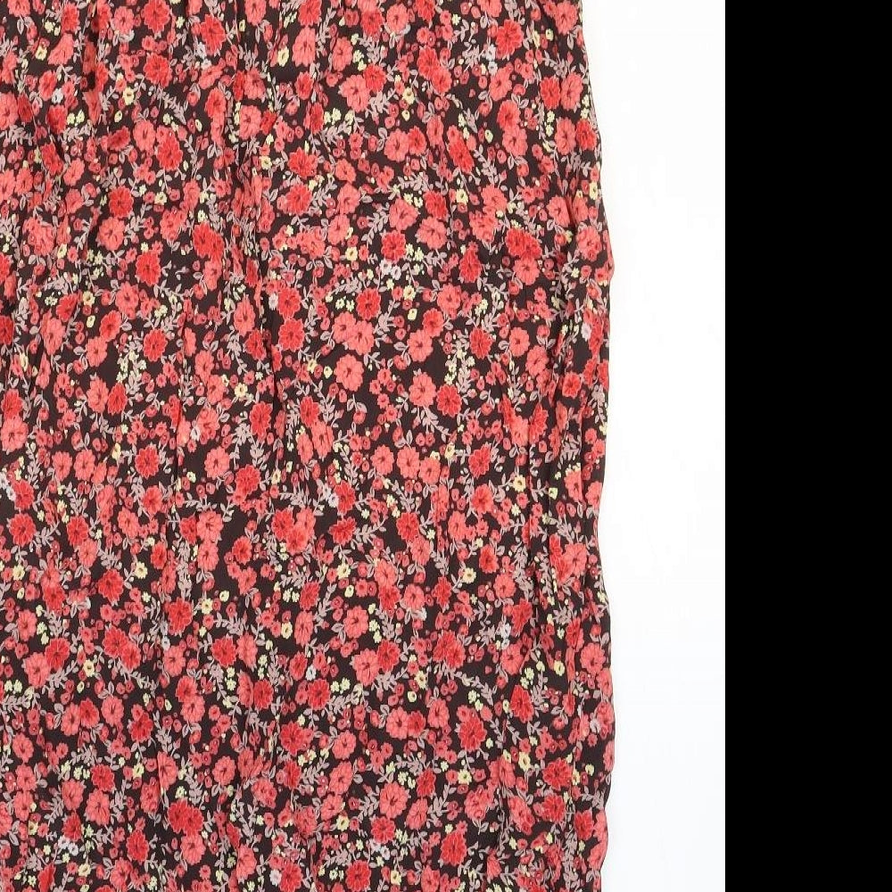 Casual collection Womens Red Geometric Viscose Trumpet Skirt Size 10