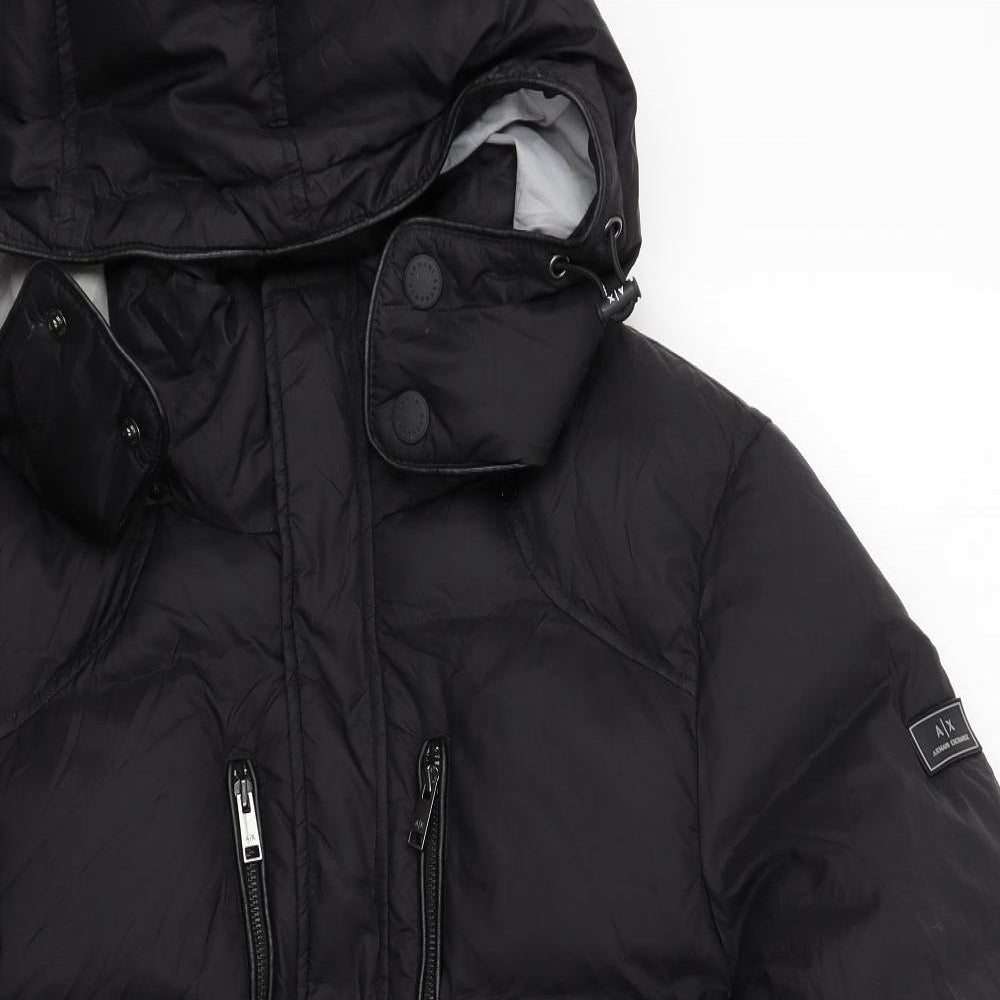 Armani Exchange Mens Black Puffer Jacket Jacket Size S Zip