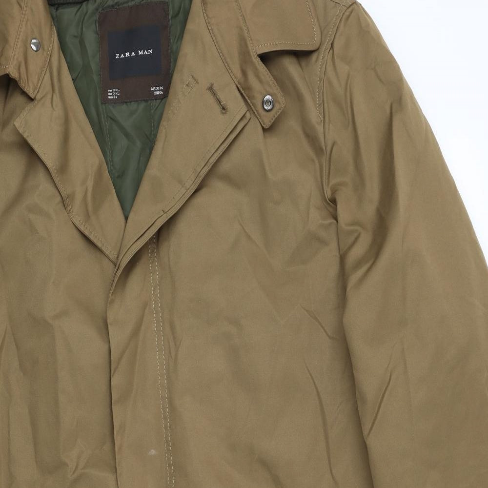 Zara Man Mens Brown Jacket Coat Size 2XL Button
