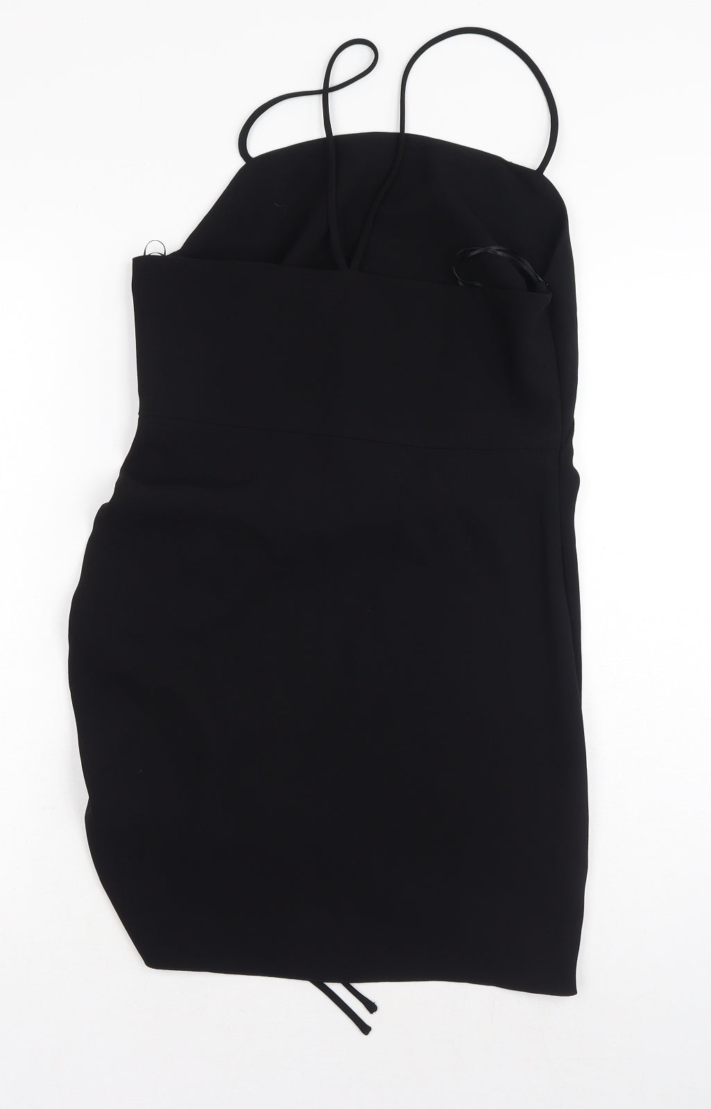 Zara Womens Black Patent Leather Bodycon Size M Off the Shoulder Pullover