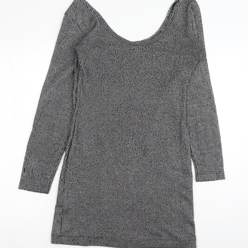 Mango Womens Black Polyester Shift Size M Scoop Neck Pullover